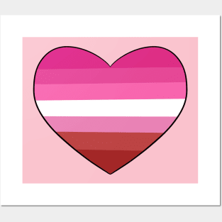 Lesbian Heart Posters and Art